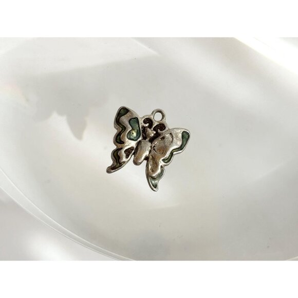 Beautiful Butterfly Shaped 925 Stamped Sterling Silver Vintage Pendant | Charm - Picture 5 of 9